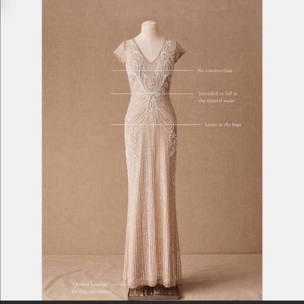 NWT BHLDN Sanders Dress Beaded Sheath Wedding Maxi